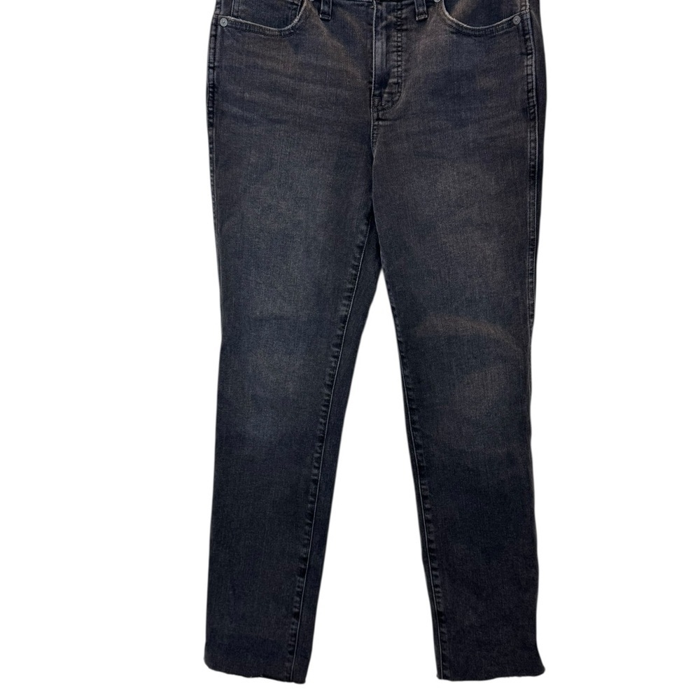 Madewell Midrise Stovepipe Women's Acid Washed Black Jeans 27